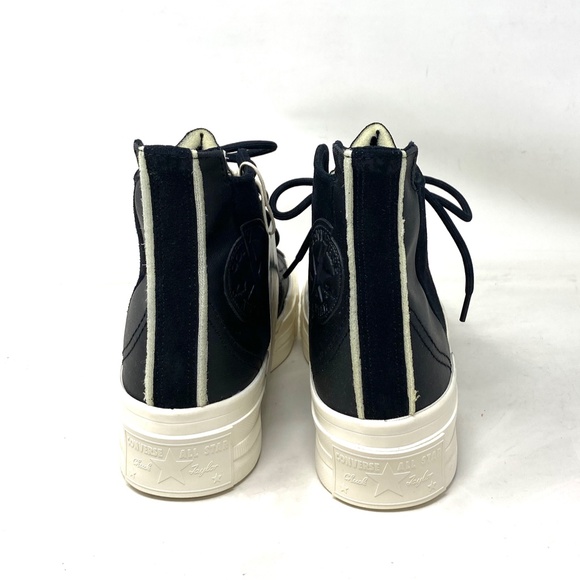 Converse Chuck 70 Plus Mixed Material Sneakers Black Canvas Suede Women A05260C - Picture 6 of 9